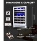 preview thumbnail 10 of 11, Luchar Wine Fridge 24 Inch, 46 Bottles Wine Fridge Cooler with Temperature Memory & Touchscreen Design