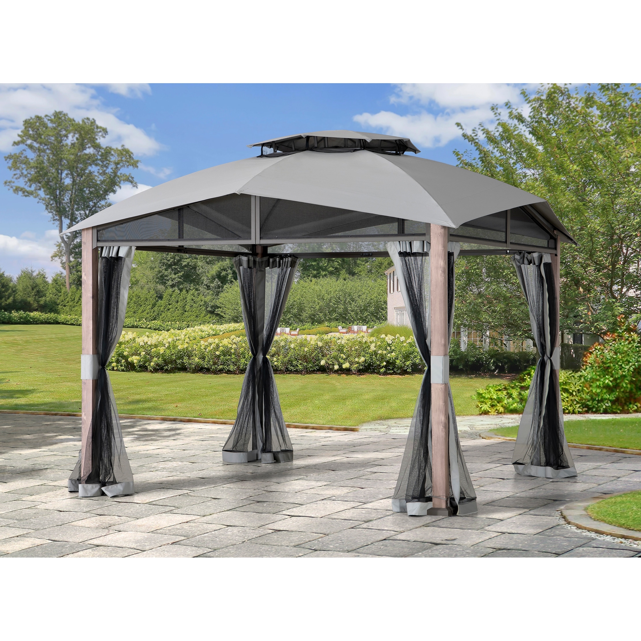 Pergola 12x12 Awning Wooden Gazebo Sunjoy Gazebo 12x12 Sunjoy