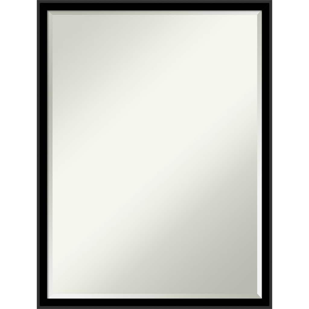 Incline Half-Inch-Bevel Wood Framed Bathroom Vanity Wall Mirror