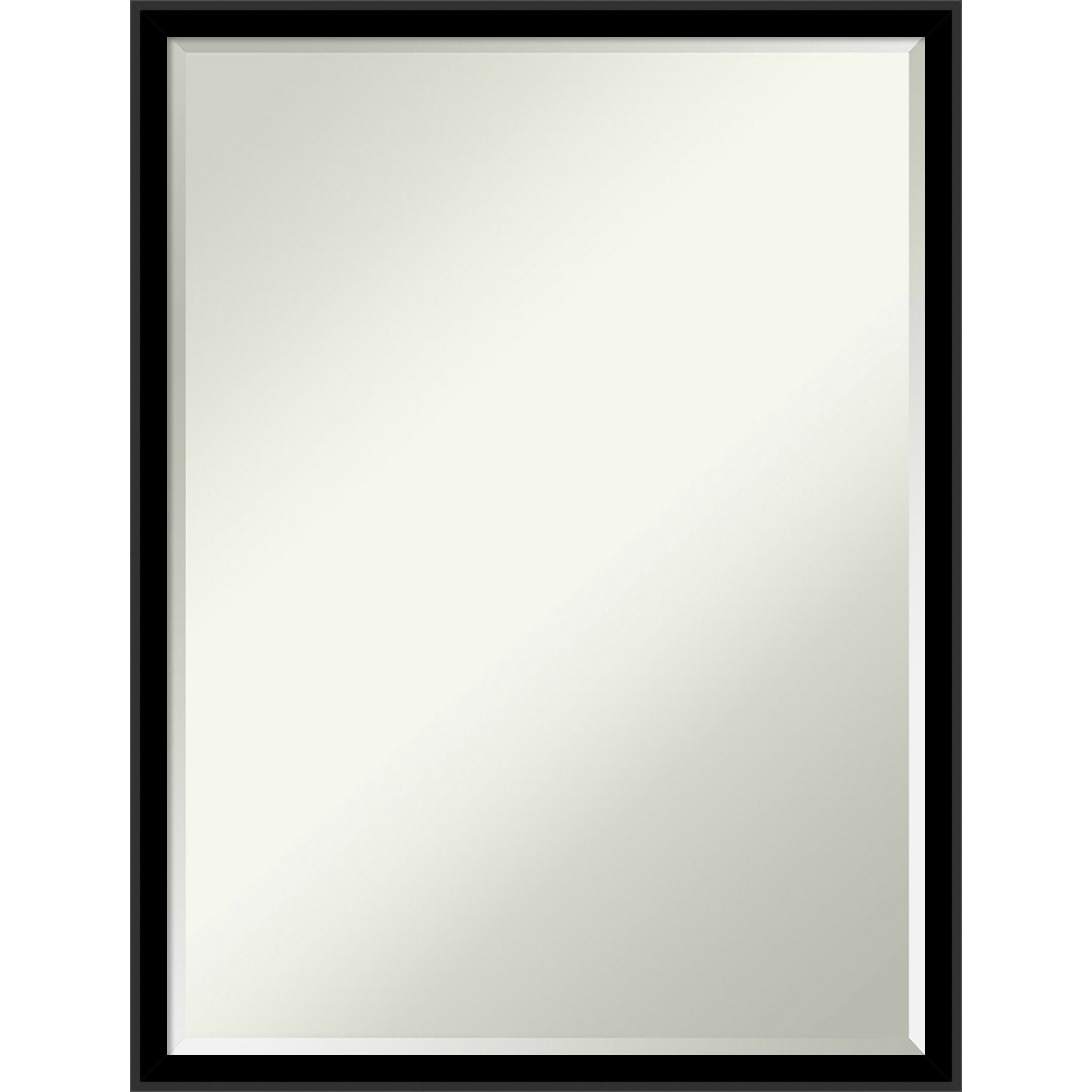 Incline Half-Inch-Bevel Wood Framed Bathroom Vanity Wall Mirror