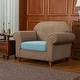 preview thumbnail 70 of 87, Subrtex Stretch Armchair Cushion Cover Textured Grid Furniture Covers Steel Blue