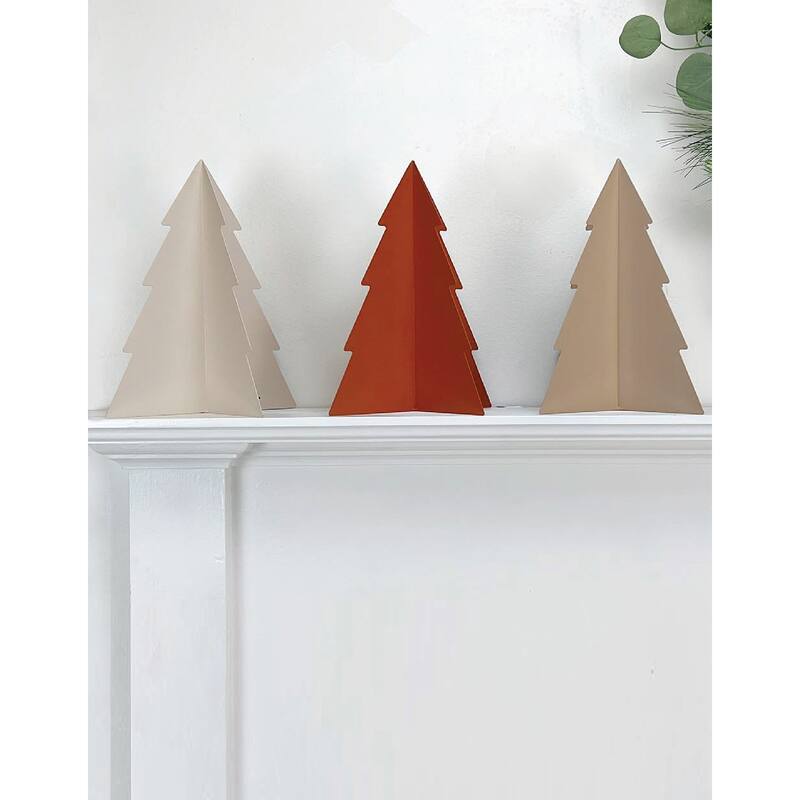 JoJo Fletcher by DesignStyles Set of 3 Metal Christmas Tree Décor