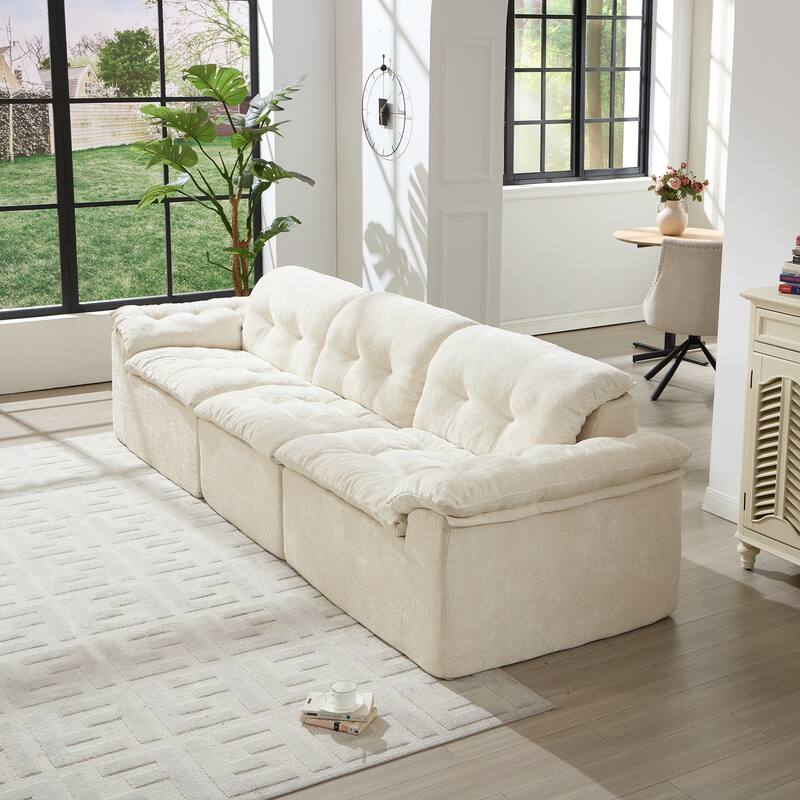 Modular Convertible Cushioned Sleeper Sofa Set