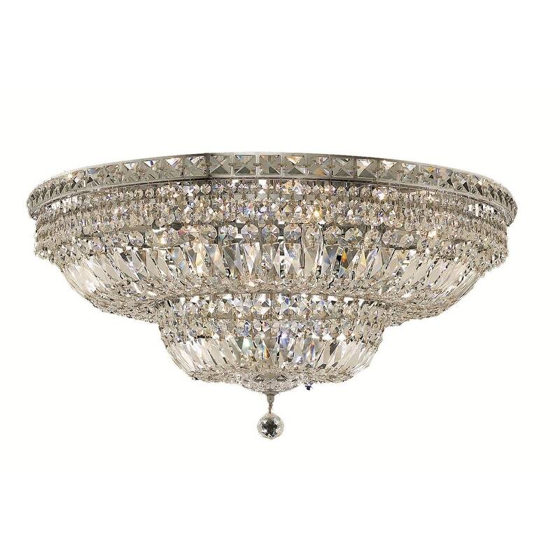 Fleur Illumination 18 light Chrome Flush Mount