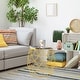 preview thumbnail 12 of 15, Adeco Accents Geometric Iron Side Table