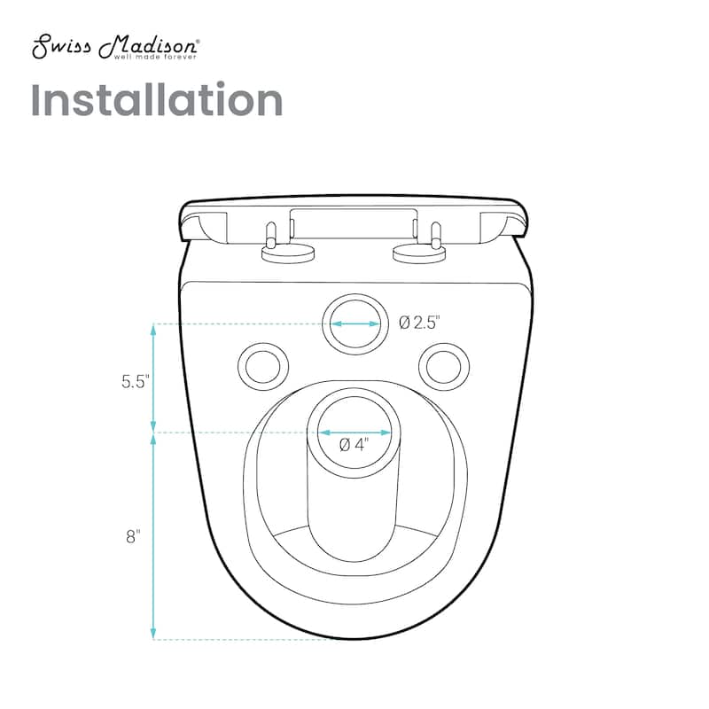 St. Tropez Wall-Hung Toilet Bowl Only In Matte White