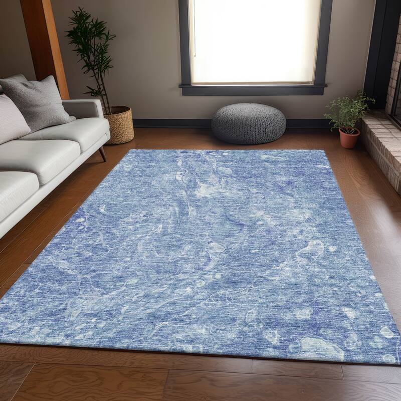 Premium Washable Super Soft Abstract Motion Mayfield Rug - Sky - 10' x 14' - Rectangle