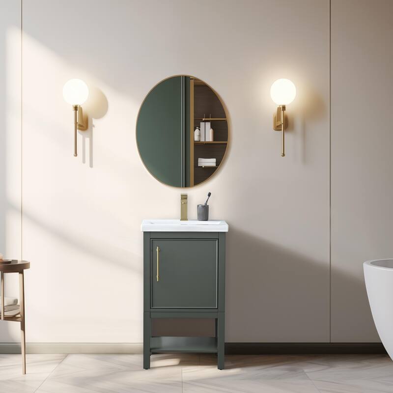 Sudio Design Bathroom Vanity Taylor Collection - 20" Single Sink - Vintage Green