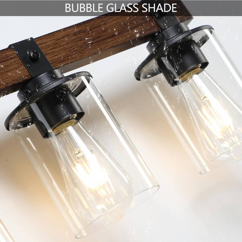 Rustic Farmhouse Bathroom Vanity Light Fixture with 3/4/5/6 Lights
