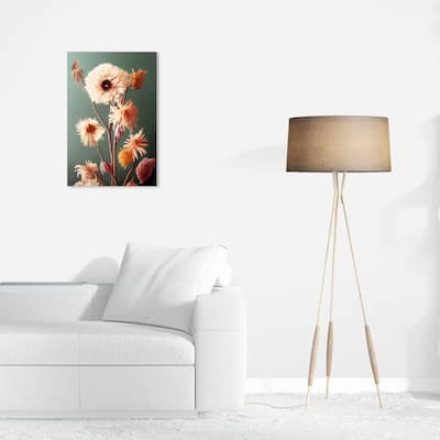 Wynwood Studio Canvas Floral and Botanical Florals for Winter III Gray and Cream White Farmhouse Wall Art Canvas Print