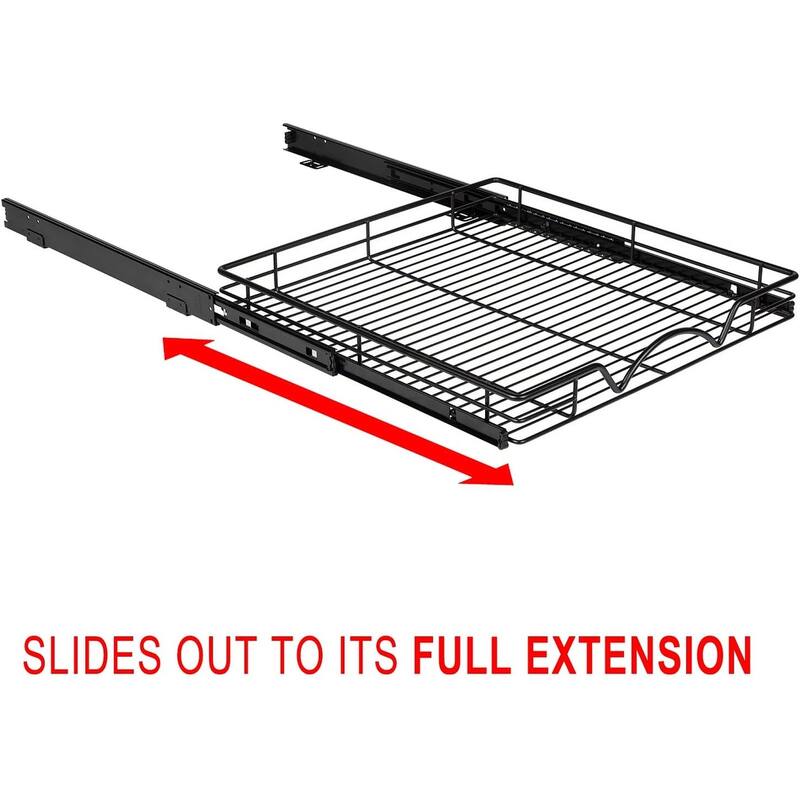 Hold N' Storage - Black Pull Out Cabinet Organizer, Heavy Duty Metal with Lifetime Limited Warranty