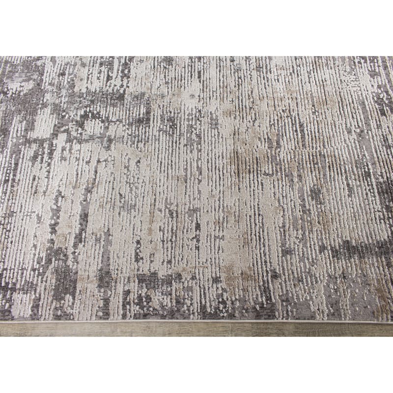 Chorus Grey Beige Concrete Jungle Rug