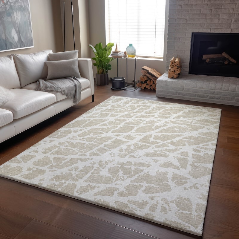 Premium Washable Super Soft Modern Crackle Mayfield Rug