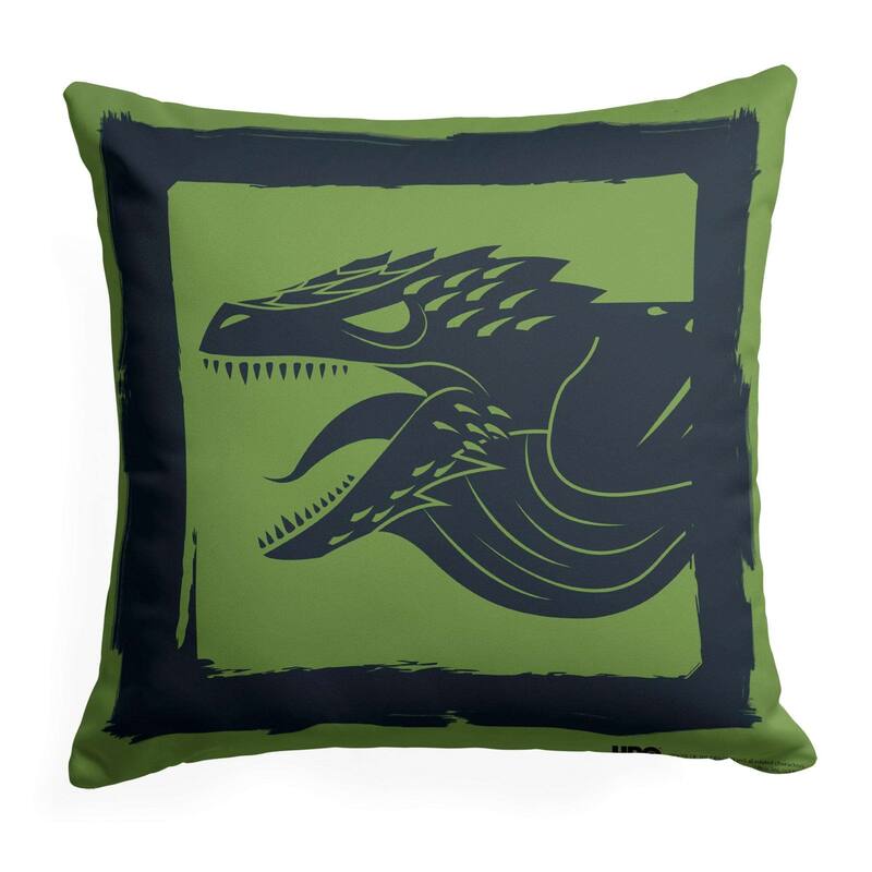Warner Brothers Game of Thrones Year of the Dragon Green Dragon 18 Inch Throw Pillow