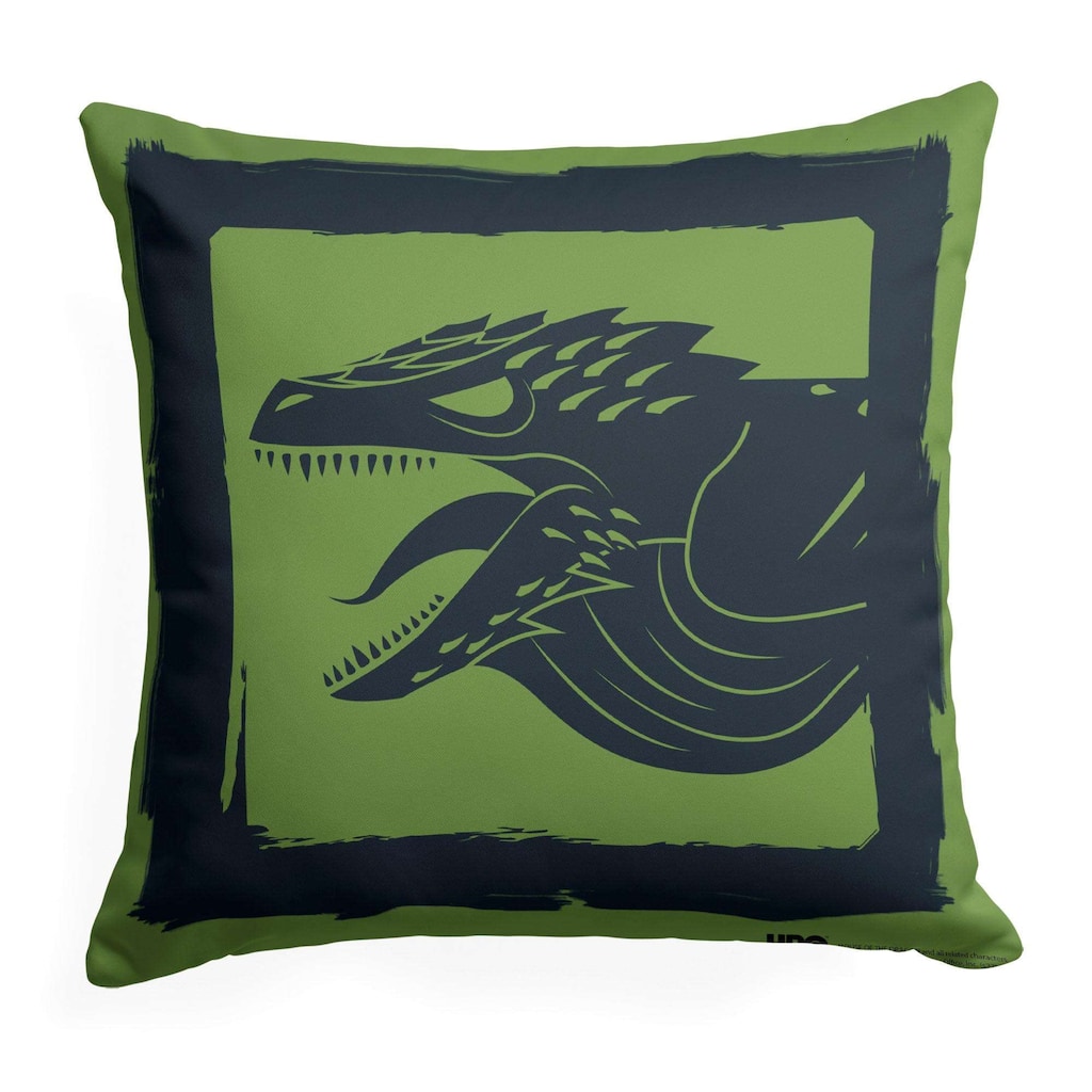 Warner Brothers Game of Thrones Year of the Dragon Green Dragon 18 Inch Throw Pillow