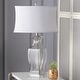 preview thumbnail 5 of 5, SAFAVIEH Lighting 27.5-inch Clear Glass Table Lamp (Set of 2) - 17"x12"x28"