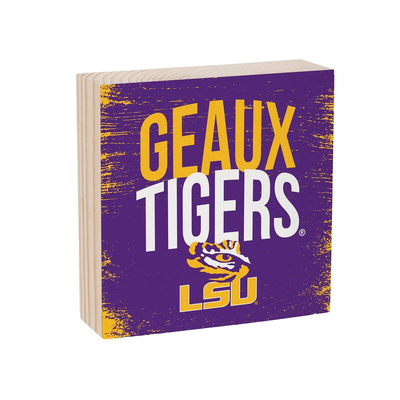 Louisiana State University Wooden Tabletop Mantel Shelf Sign