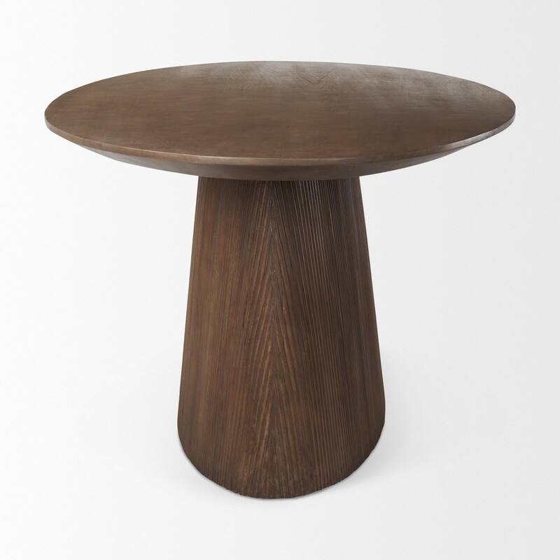 Lance 94"L x 50"W x30"H Medium Brown Solid Wood Oval Dining Table - 94.0L x 50.0W x 30.0H