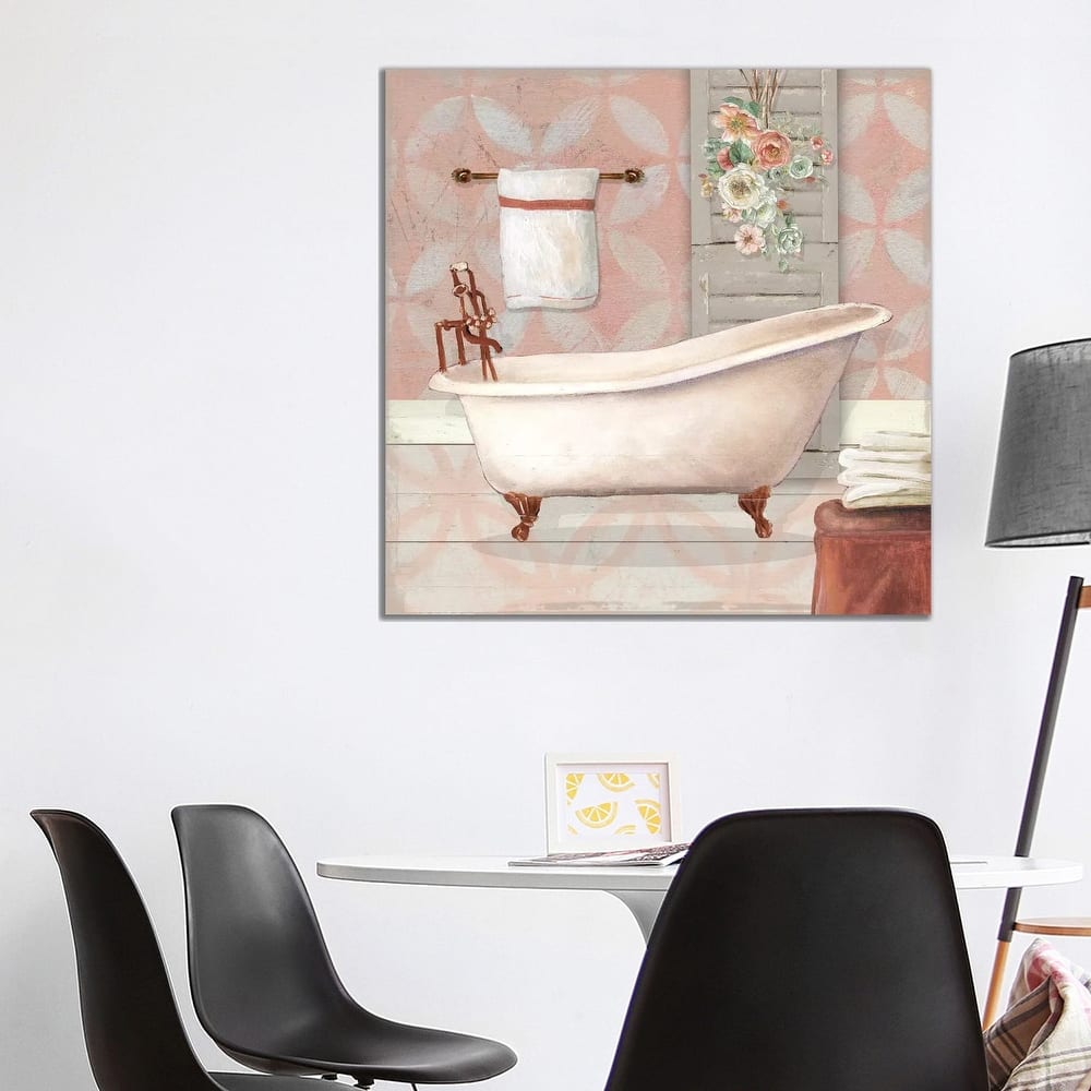 iCanvas "Blushing Bath I" by Carol Robinson Canvas Print