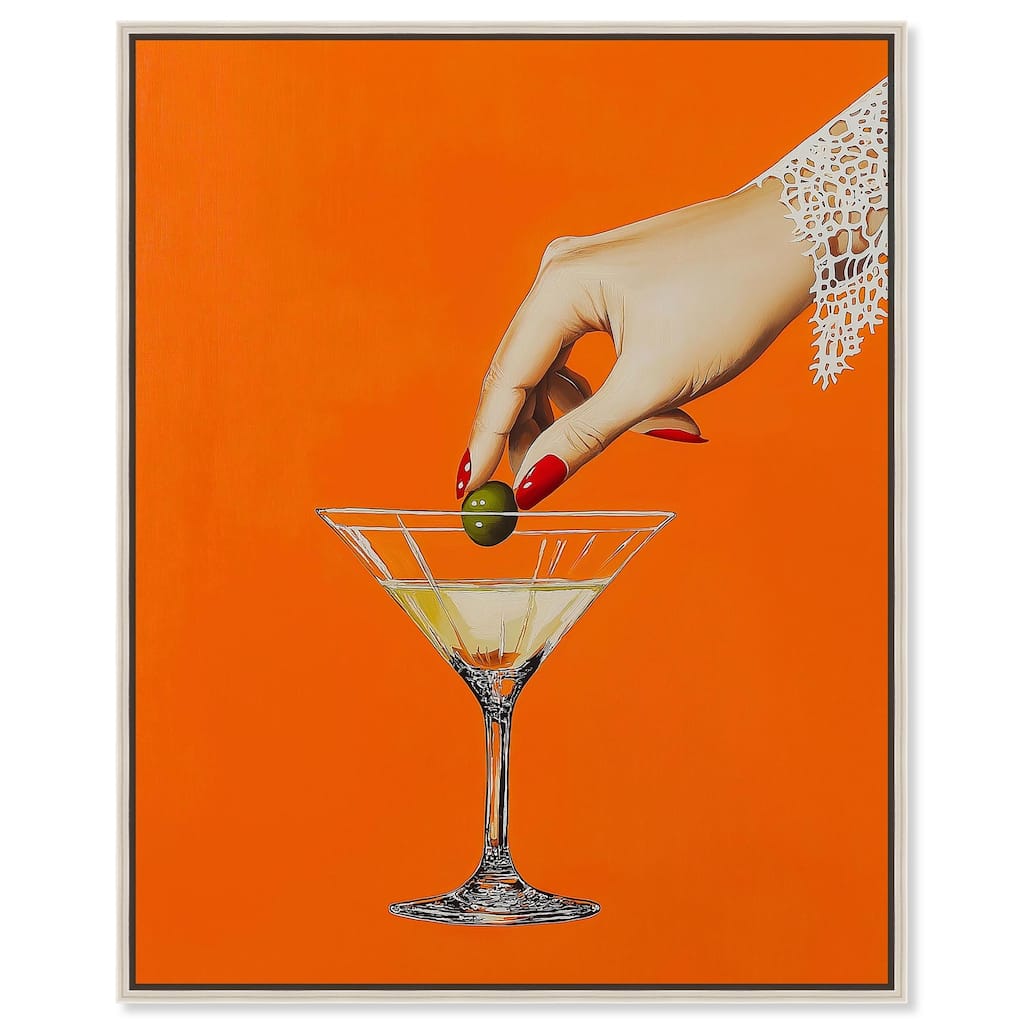 Orange Zest Martini Canvas by Art Remedy