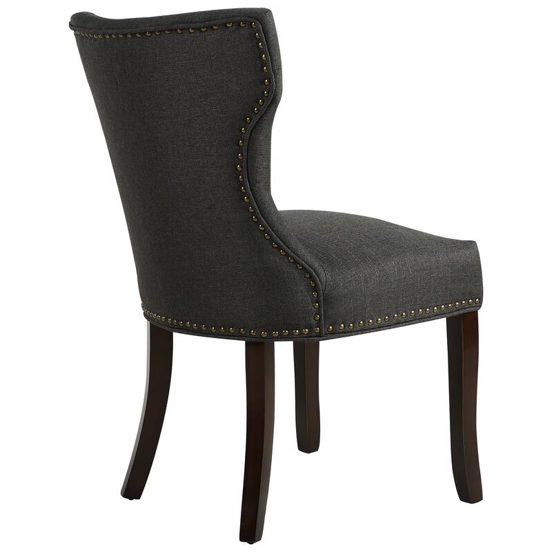 Fabric Wingback Dining Chairs Comfy Armless Accent Chairs Set of 2