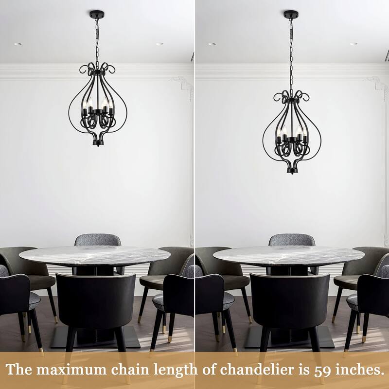 6-Light Modern Candlestick Hanging Linear Chandelier Lighting for Kitchen Island