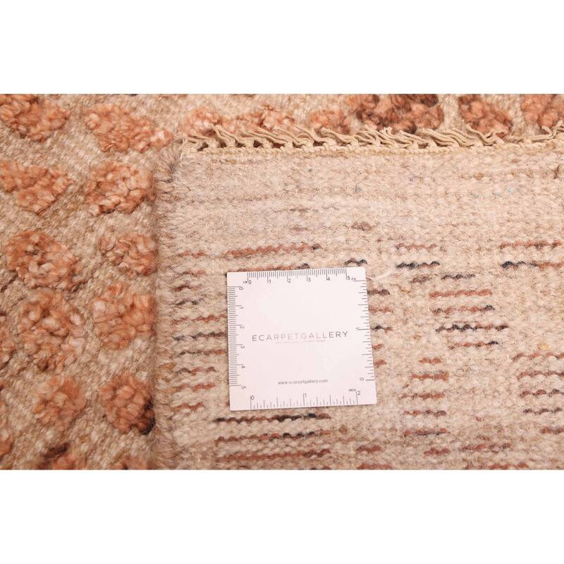 ECARPETGALLERY Hand-knotted Tangier Brown Wool Rug - 8'2 x 10'2