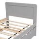preview thumbnail 9 of 9, Twin Size Platform Bed Frame with Trundle, Modern Design and No Box Spring Required