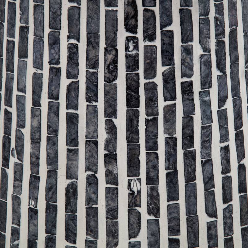 Percola Black Capiz Side Table