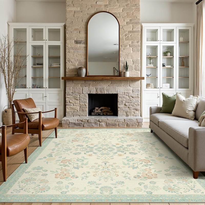 Mcow Low Pile Machine Washable Non-Slip Area Rug - 8'X10'