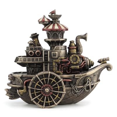 Veronese Design 8.07" L STEAMPUNK GONDOLA Cold Cast Bronze
