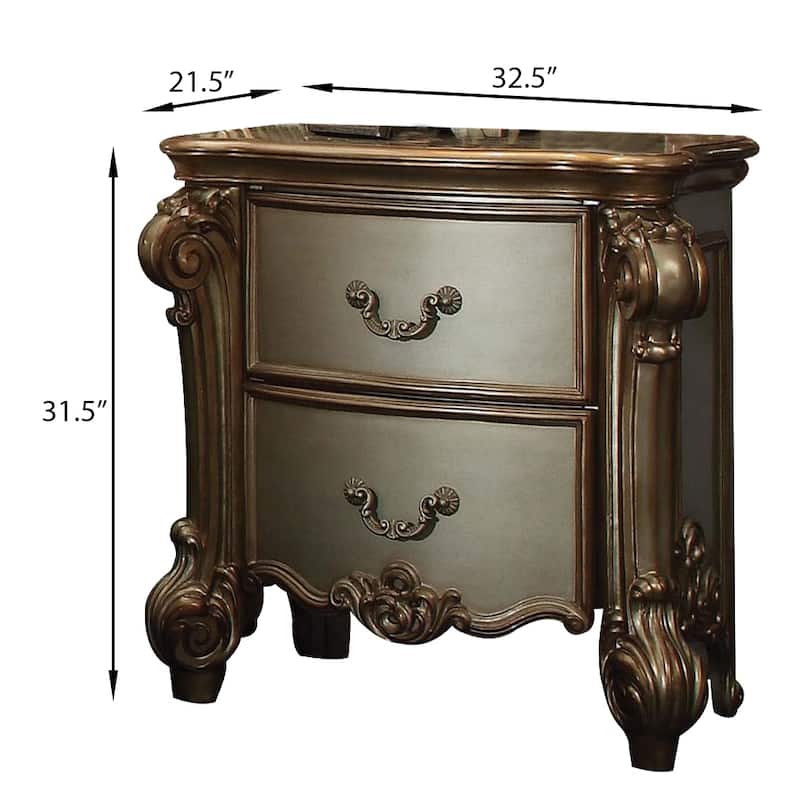 Casada 2-Drawer Nightstand with Scrolled Leg