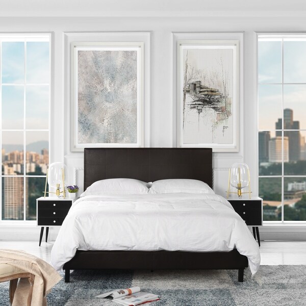 Porch & Den Curnow Faux Leather Bed Frame. Opens flyout.