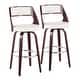 preview thumbnail 20 of 28, Carson Carrington Alingsas 30" Fixed-Height Bar Stool with Bent Wood Legs & Round Footrest (Set of 2) White/Mahogany