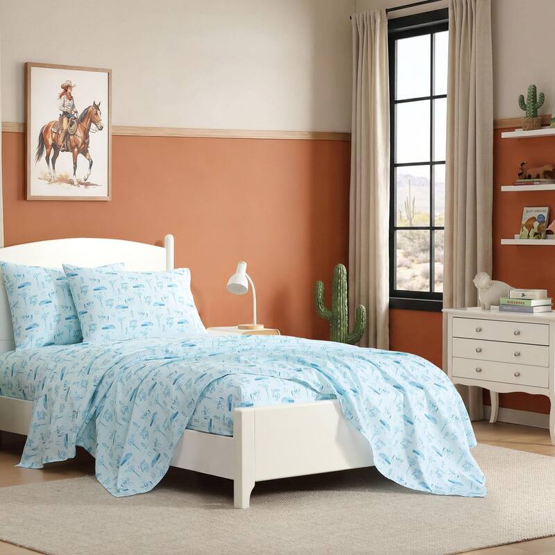 Wrangler Kids Printed Cozy Sheet Set