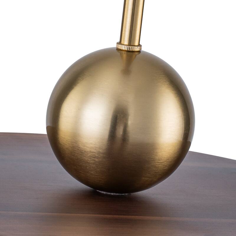 Modern Walnut Flying Saucer Pendant Light for Kitchen Island Lighting - Dia.12-in