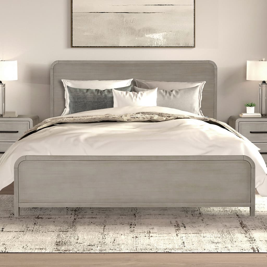 Furniture of America Billet Modern Natural Oak Wood Panel Bed