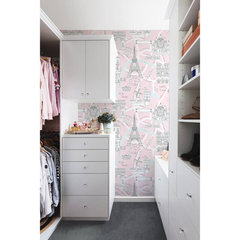 NextWall Paris Scene Peel and Stick Wallpaper