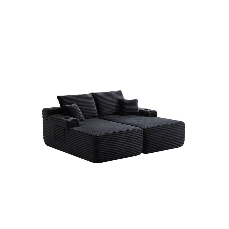 69" Cloud Sectional Couch, L-Shape Chaise with R-Shape Chaise with Deep Seat, and Comfortable 2 Seater Couch