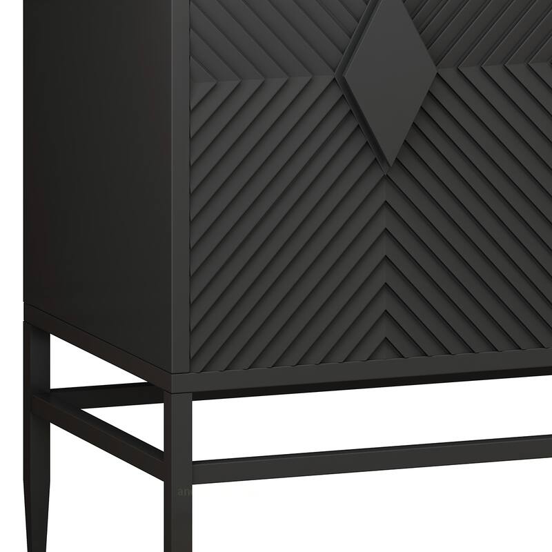2Door Wood Storage Accent Cabinet