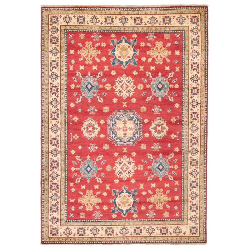ECARPETGALLERY Hand-knotted Finest Ghazni Red Wool Rug - 6'8 x 9'6