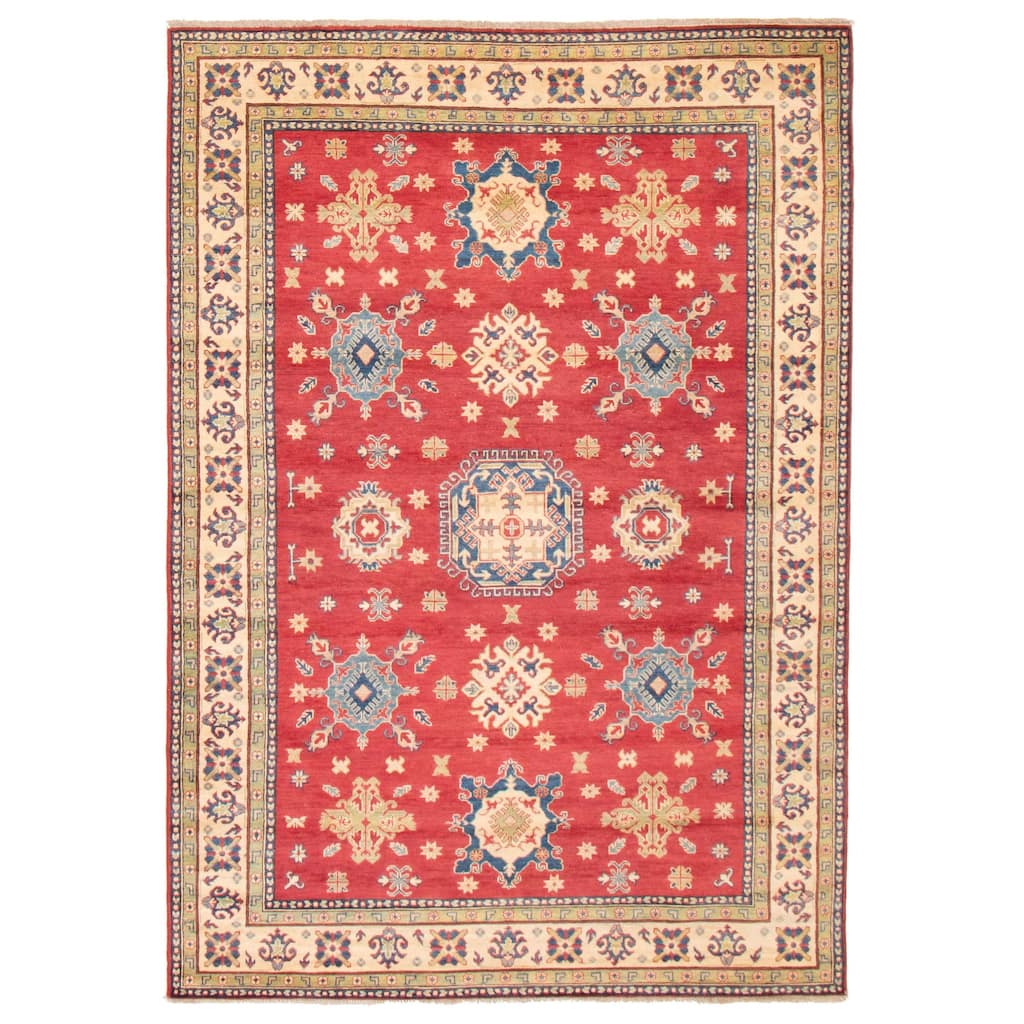 ECARPETGALLERY Hand-knotted Finest Ghazni Red Wool Rug - 6'8 x 9'6