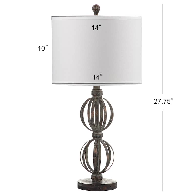SAFAVIEH Lighting 28-inch Calista Double Sphere Oil-Rubbed Bronze Table ...