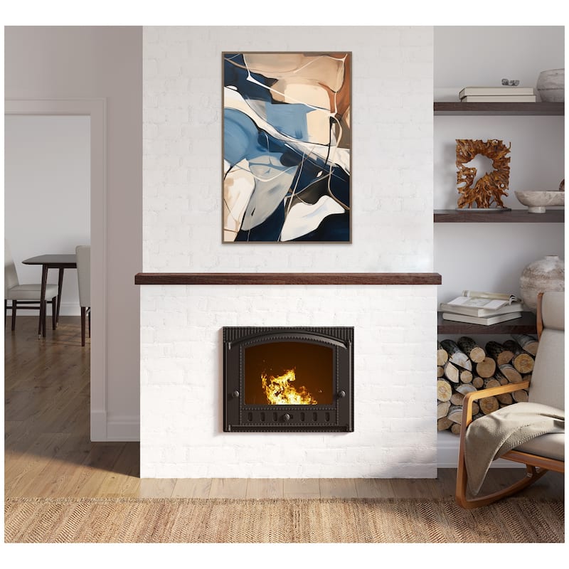 Kate and Laurel Abstract Fluid Movement by The Creative Bunch Studio Framed Canvas Wall Art Print