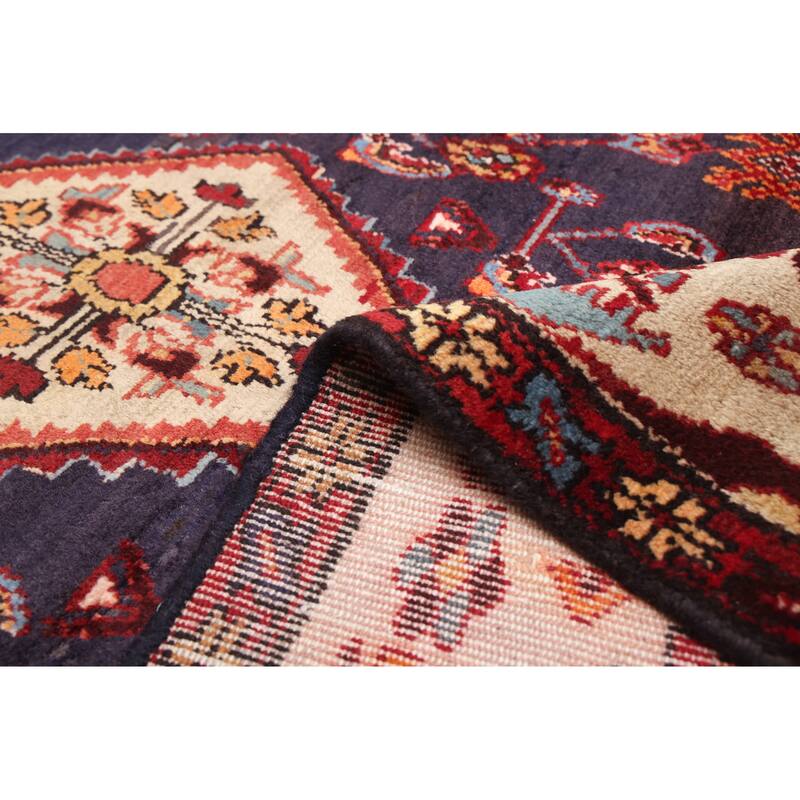 ECARPETGALLERY Hand-knotted Andelz Navy Wool Rug - 3'4 x 8'0