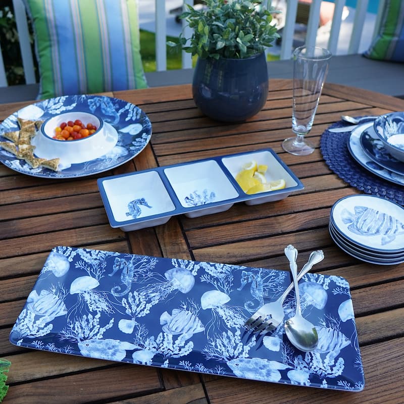 Certified International Sea Life Melamine 3-piece Hostess/Serving Set