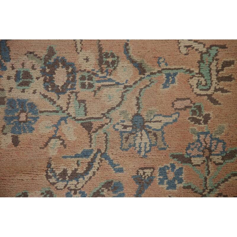 Mashad Persian Vintage Area Rug Handmade Wool Carpet - 10'2" x 12'11"