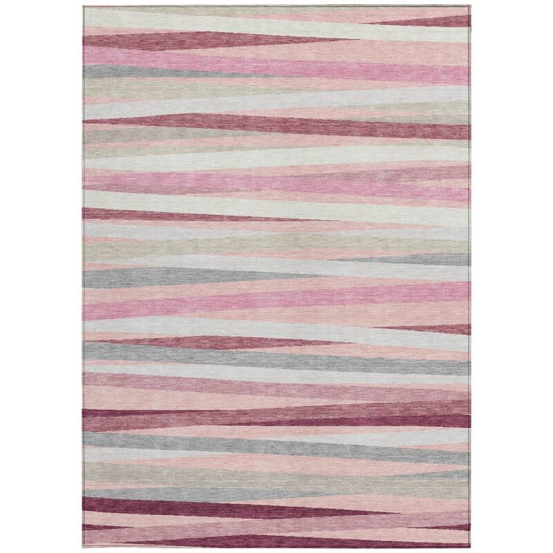 HomeRoots Striped Transitional Rectangle Outdoor Rug