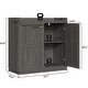 preview thumbnail 15 of 49, Multifunctional Minimalist Side Cabinet with 3D Design