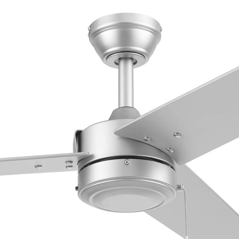 52" Prominence Home Tenant Contemporary Indoor Outdoor Ceiling Fan, No Light, Pull Chain, Dual Mounting, Dual Finish Blades